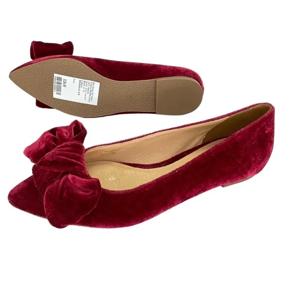 Jack Rogers Heidi Bordeaux Velvet Womens Flats Size 5.5M NWOB - Picture 15 of 16